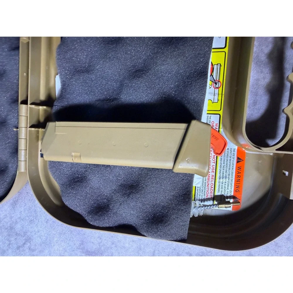 Glock 19X Hard Case Coyote Tan with Magazine Laser Sight and Cleaning Kit